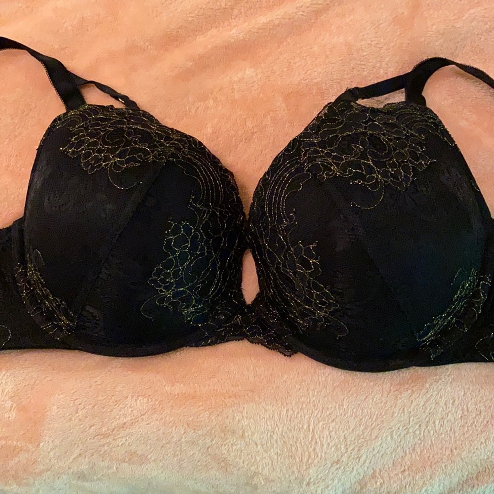 Black & Gold Push-up Bra